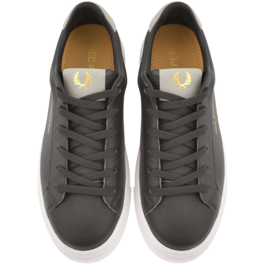 Fred Perry B71 Leather Nubuck Trainers Black